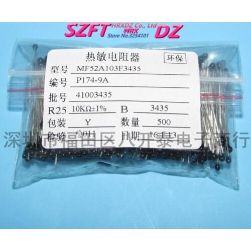 SZFTHRXDZ Free shipping 500 pcs. 1% accuracy Thermistor NTC-MF52-103 / K 3435 10 to up to 3435 + 1 NTC-MF52-103F3435