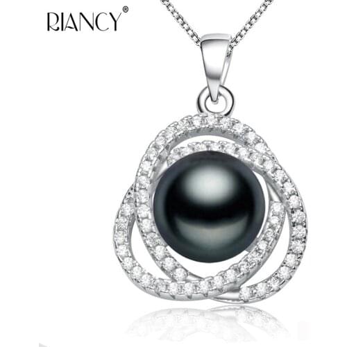 Fashion Pearl Necklace 4 Colors High Quality Natural Pearl Pendant 925 Sterling Silver Pearl Jewelry For Women Gift
