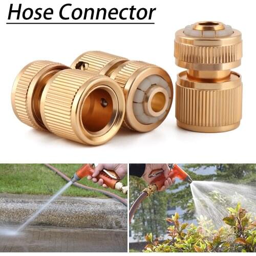 1PC Garden Watering Hose Connector Water Tap Pipe Adaptor Fitting 1/4Pcs Brass 1/2" Hose Connector Watering Tool