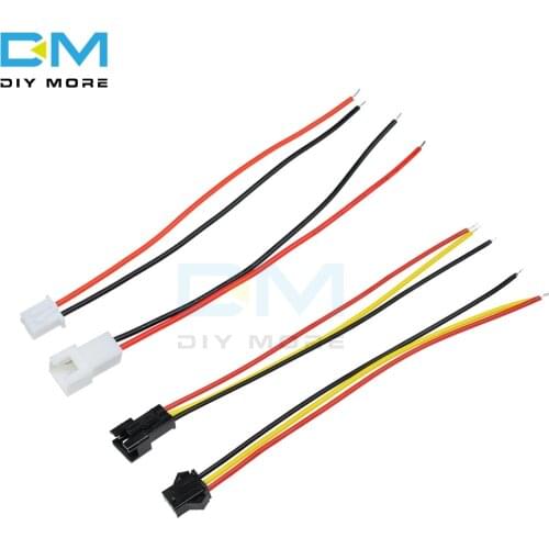 10Pairs 20PCS 15cm Long JST SM 2Pin/3Pin 2.54MM/3MM Plug Male to Female Wire Connector 2P 3P Kit