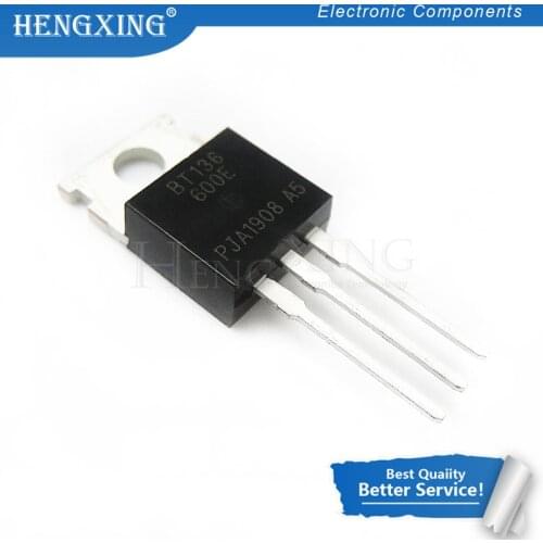 10pcs/lot BT136-600E BT136 BT136-600 600V 4A Triacs RAIL TRIAC TO-220 new original In Stock