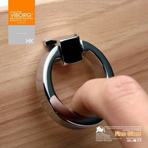 4 Pieces) VIBORG Top Quality Zinc Alloy Modern Cabinet Cupboard Door Pulls Knob Handles Drawer Pull Knobs Handle chrome SA-915