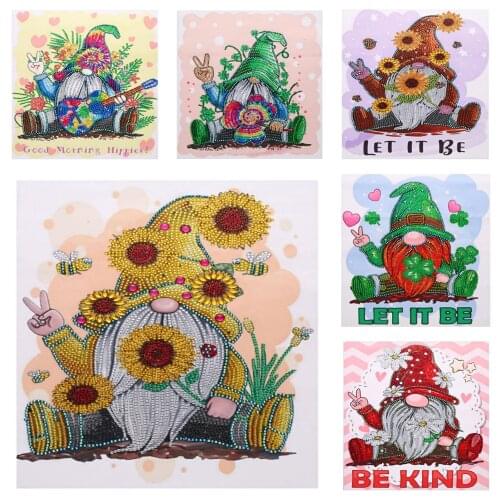 5D DIY Special Drill Diamond Painting Christmas Partial Drill Paint Cartoon Goblin Rhinestone Embroidery Painting for Home Decor