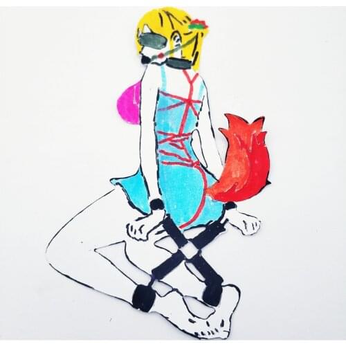 6.7x11.1cm fox woman paper die Cutting dies metal crafts paper die-cutting /DIY embossing Easter Halloween Scrapbooking