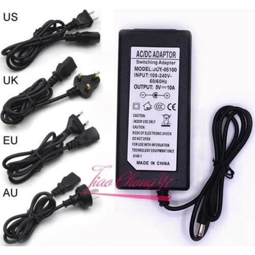 AC110 220V Power Supply Adapter Transformer LED Strip 2A 3A 5A 8A DC 5V 12V 24V 5V 12V 24V Power Supply Adapter US/EU/UK/AU Plug