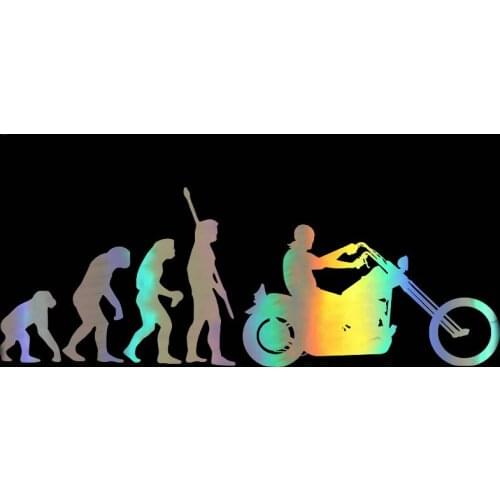 PLAY COOL Car Sticker Human Evolutionary Rider Automobiles Motorcycles Exterior Accessories PVC Decal for Toyota Honda Lada Vw