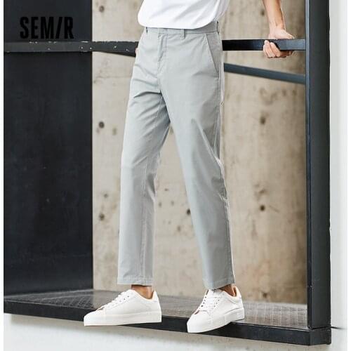 SEMIR Casual Pants Men 2021 Summer New Small Feet Ninth Point Pants Cool Breathable Pants Korean Version Trend Young People