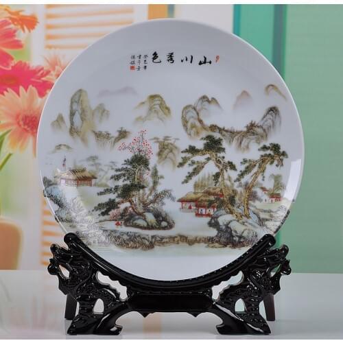 Jingdezhen ceramics decoration plate painting disc hanging plate modern decoration decoration Home Furnishing