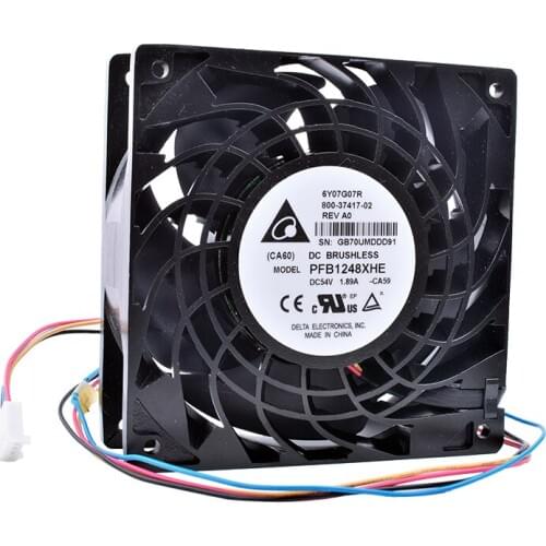 PFB1248XHE 12038 12cm 48V 1.92A double ball bearing inverter server metal fan