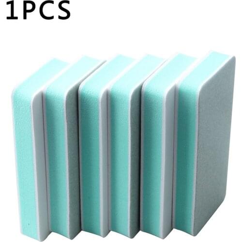 Green And White Double-Sided Polishing Block Nail Polishing Board Silver Nugget Multifunctional Polishing Block