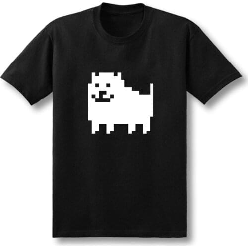 HOT Men Fashion Game T Shirts Undertale Annoying Dog Printed Anime Cotton T-shirt Casual Tees Customized Streetwear
