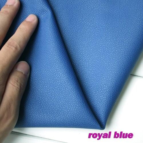 Royal Blue Small Lychee Pu Leather Faux Leather Fabric Pu Artificial leather Upholstery Leather By The Yard Free Shipping