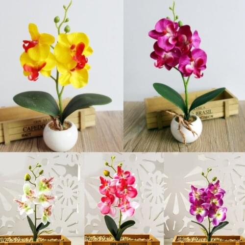 Artificial Mini Simulation Butterfly Orchid Flowers 3D Bundle Fake Flower For DIY Home Wedding Patry Phalaenopsis Decoration