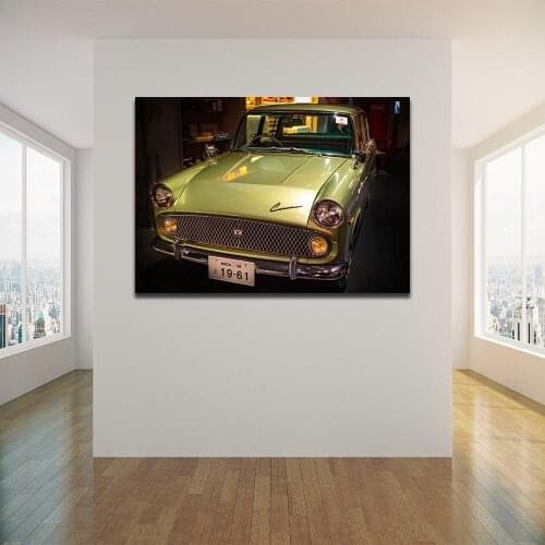 Canvas Painting Retro Car Posters and Prints Wall Art Picture for Living Room Decor No Frame