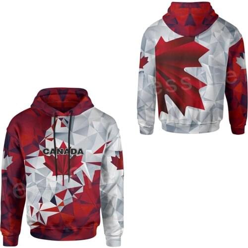 Tessffel Country Flag Canada Symbol Maple leaf Colorful Pullover Men/Women Tracksuit zipper Jacket 3Dprint Streetwear Hoodies D5