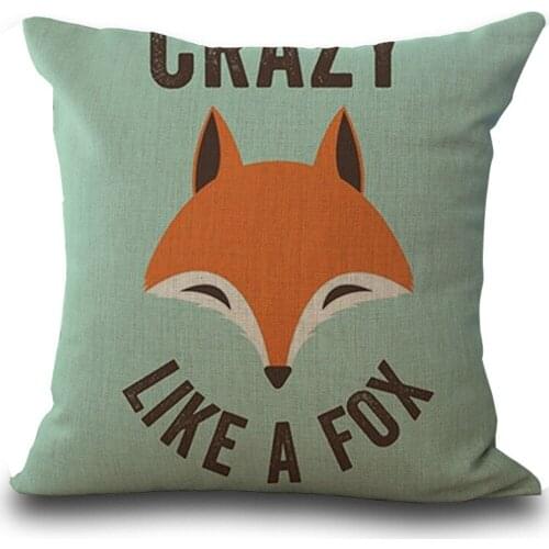 Hot Sale 3D Fox Printed Sofa Pillow Case Bed Home Decoration Accessories Modern Room Decor Cushion Cover Pillowcase Dropshipping