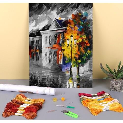 Lyrical House Pre-Printed 11CT Cross Stitch Kit Embroidery DMC Threads Painting Sewing Hobby Handicraft Gift For Different