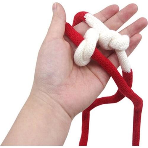Hot New 1 set Amazing Acrobatic Knot By Jumping Knot of bend Magic Rope Stage Magic Props,Close up Magic tricks