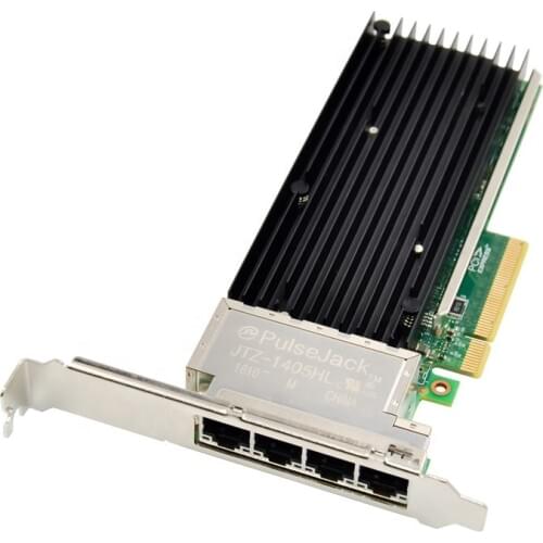 PCIe to 4 port 10G RJ45 Ethernet Server NIC Network card PCI-E X8 to 10 Gigabit Ethernet server card XL710 chipset 10000Mbps