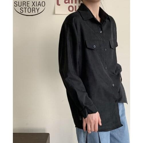 Casual Tops Korean Style Clothing New Vintage Blouse Cotton Shirt Women Oversize Shirts Spring Long Sleeve Blusas Blouses 13226