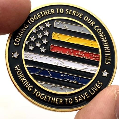 American Stars and Stripes Painted Gold-plated Commemorative Coins Embossed Five-pointed Star Collectible Coin Gift Lucky Coin