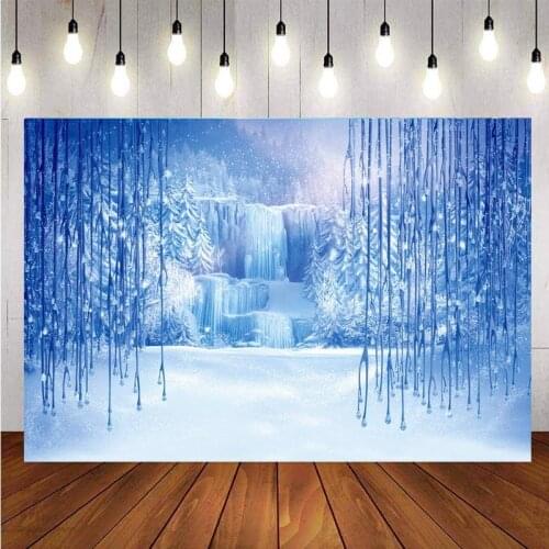 Snow Queen Backdrop Ice Snow White World Princess Birthday Party Photography Background For Photo Studio Prop