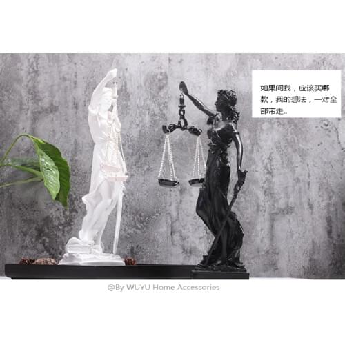 Greek justice goddess statue/Fair Angels resin sculpture People ornaments Vintage home decoration accessories Office crafts
