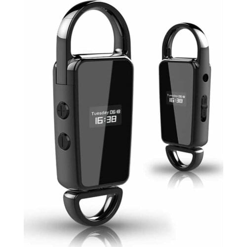 S23 8GB LED Keychain Digital Audio Recorder Voice Activated Recording Device Flash Drive MP3 Player Mini Audio Sound Dictaphone