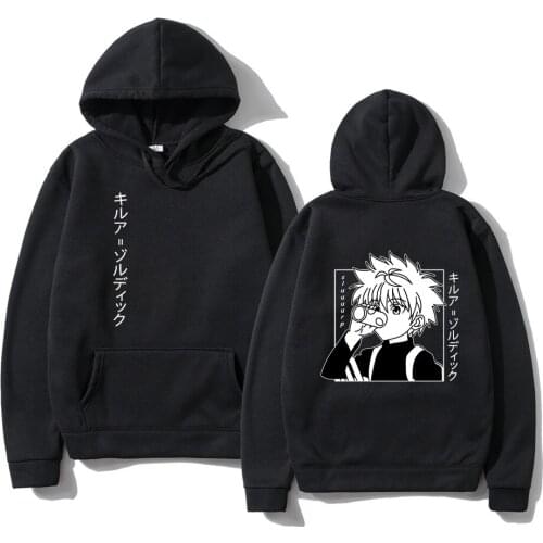 Hoodies Japanese Anime Funny Killua Eyes HxH Print Pullover Streetwear Men Women Sweatshirts Fashion Hip Hop Hoodie Sudaderas