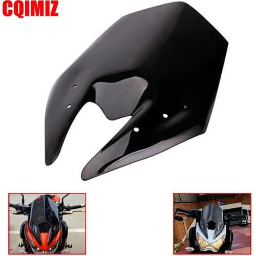 Black Motorcycle Wind Deflector Windshield Windscreen For Kawasaki Z800 2012 2013 2014 2015 2016