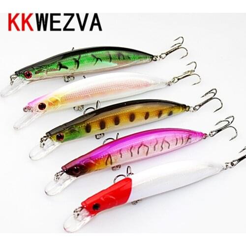 KKWEZVA 12.9g 11cm Wobbler Minnow Crankbait Hard Bait Weight Transfer System Jerkbait ABS Fishing Lure Dive swing Tackle