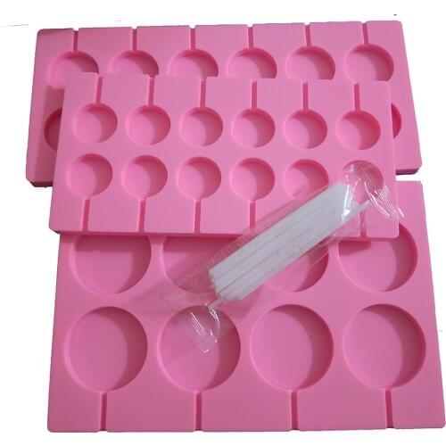 High Quality Large Round Candy Lollipop Molds Food Grade Silicone Chocolate Sugar Craft Fondant Moulds Cake Decorating Tools