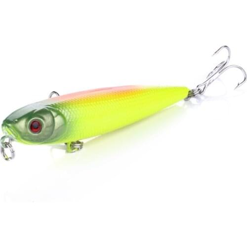 WHPL09 8cm 8.6g WAVES Fishing Lure Floating Saltwater Z-Shaped Pencil Topwater Bass Bait Artificial Plastic Wobbler Surface
