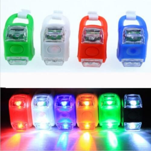 1pcs Mini Waterproof Silicone mountain Bike Light Cycling Beetle Warning lights Front Rear Tail Lamp Bicycle light BL8021