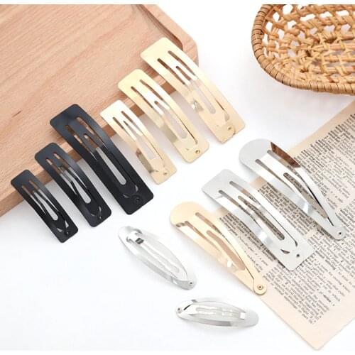 10pcs DIY Handmade Hair Accessories Jewelry Hairpin Oval Clip BB Clip Water Drop Clip Hairpin