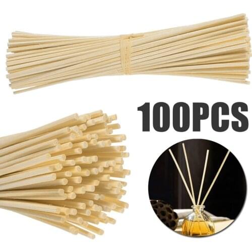 100pcs Indonesia Natural Plant Fire-free Aromatherapy Reed Fragrance Oil Diffuser Replacement Rattan Sticks 18cm Wooden Sticks