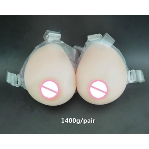 Handmade 1400g/pair Silicone Breast Forms Straps Realistic Boobs Drag Queen E Cup Boobs Top Selling Product In 2019 Silicone Bra