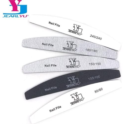 5 pcs Double-sided 80/100/150/180/240 Nail File Blocks Colorful Nail Polish Sanding Buffer Strips Nail Polishing Manicure Tools