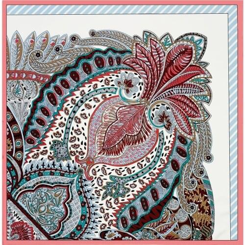 53cm Brand Versatile Square Scarf Women Silk Scarf Hijab Scarves Fashion Paisley Bandana Headband Neckerchief For Ladies