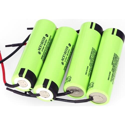 6 PCS... LiitoKala new original NCR18650B 3.7V 3400mAh 18650 Li-Ion Rechargeable Battery Welding Silica gel cable DIY