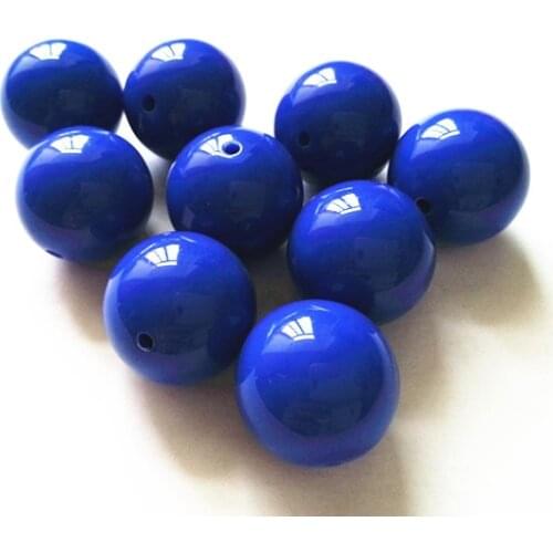Royal Blue color 20MM 105pcs/lot Chunky Gumball Bubblegum Acrylic Solid Beads ,Colorful Chunky Beads for Necklace