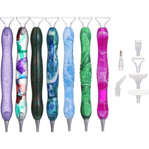 Glitter Powder Resin Diamond Painting Pen Alloy Replacement Pen Heads Point Drill Pen for Diamond Painting Cross Stitch Nail Art