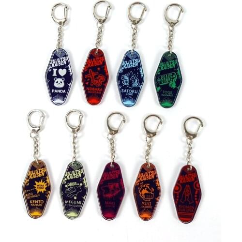 Anime Itadori Yuji Jujutsu Kaisen Gojo Satoru Keychain Keyrings Acrylic Double Sided Backpack Wallet Pendant Xmas Gifts New