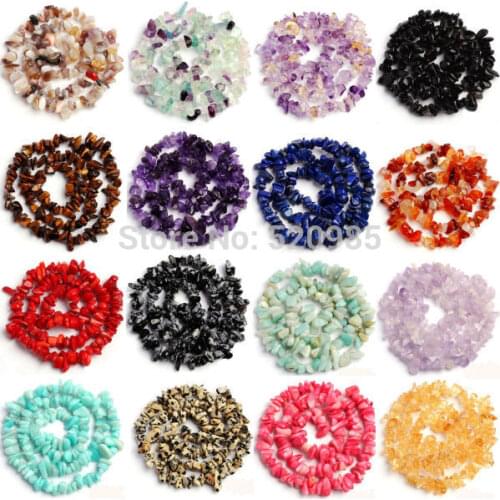 Wholesale Gravel Shape 5mm-8mm Natural Stone Beads For Jewelry Making Onyx Tiger Eye Beads for Diy Bracelet Necklace 16