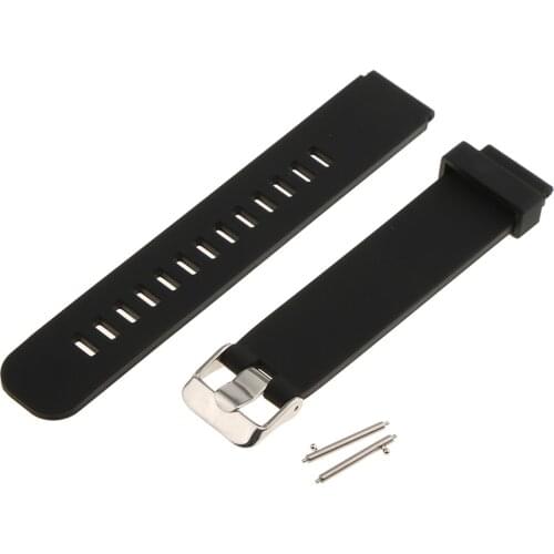Quick Release Silicone Watch Bands Soft Rubber Watch Strap with Adjustable Metal Clasp for Smart Watch