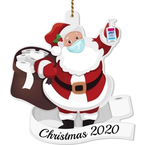 2021 New Year Xmas Christmas Tree Ornament Christmas Decoration for Home Wooden Pendant Gift Christmas Pendant Home Decoration