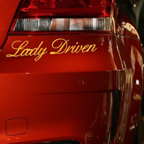 EmpireYing 3 Sizes 8 Colors Funny Lettering Art Girl Fresh Lady Driven Word Car Sticker Wall Door Laptop Car Styling Decal Gifts