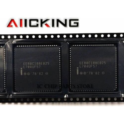 5/PCS EE80C188EB25 80C188 PLCC84 Integrated IC Chip New original