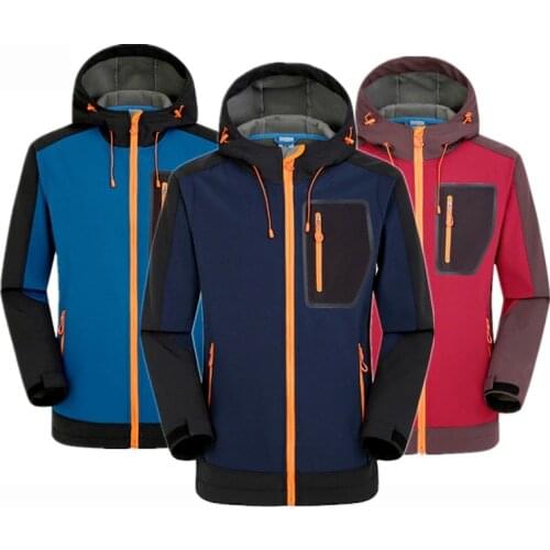 Men Softshell Jacket Windproof Waterproof Jacket Mens Soft Shell Windbreaker Rain Coat Outdoor Trekking Hiking Fishing Jackets