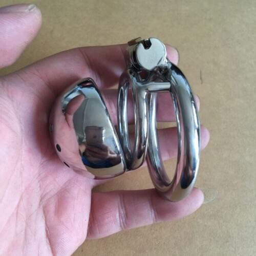 Newest Stealth Lock Stainless Steel Male Chastity Device Super Small Cock Cage Penis Cock Ring Chastity Belt S028